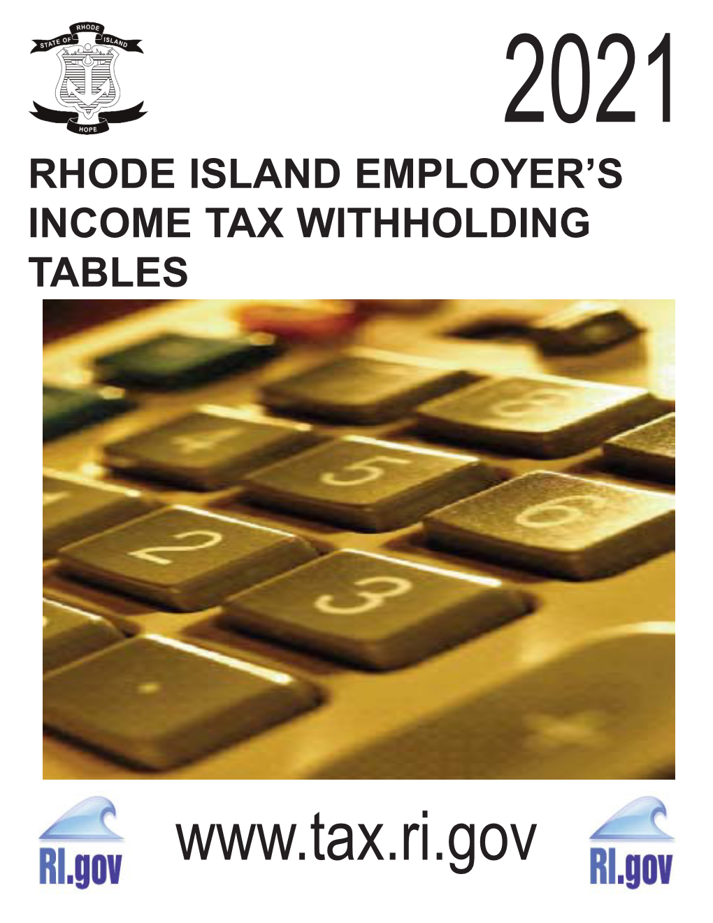 2021 Rhode Island Employer's Income Tax Withholding Tables