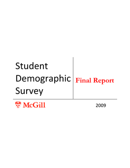 Student Demographic Survey Report