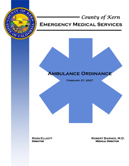 Ambulance Ordinance Emergency Medical Services