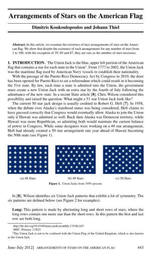 Arrangements of Stars on the American Flag