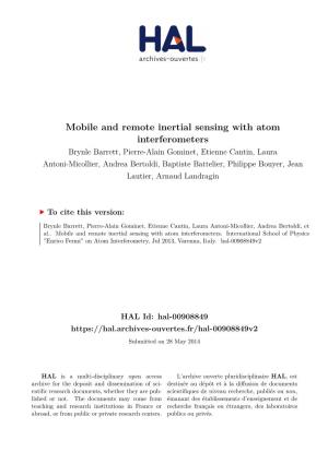 Mobile and Remote Inertial Sensing with Atom Interferometers