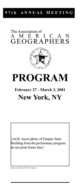 2001 Annual Meeting Program Committee