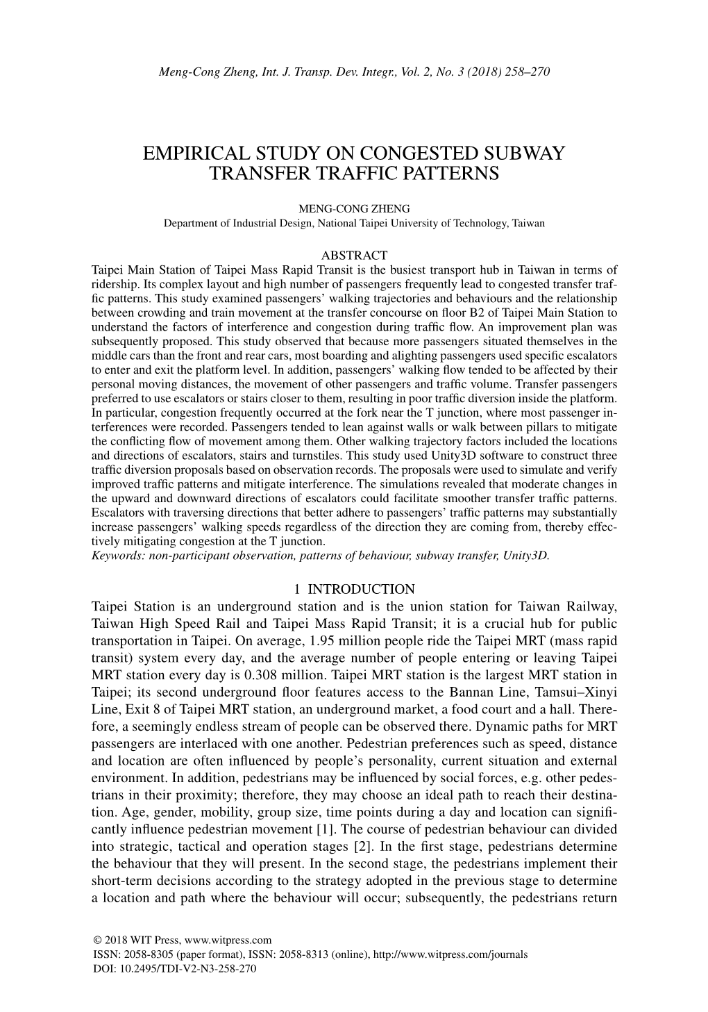Empirical Study on Congested Subway Transfer Traffic Patterns