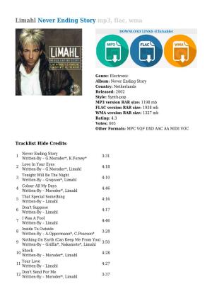 Limahl Never Ending Story Mp3, Flac, Wma