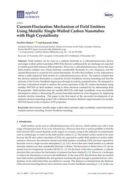Current-Fluctuation Mechanism of Field Emitters Using Metallic Single-Walled Carbon Nanotubes with High Crystallinity