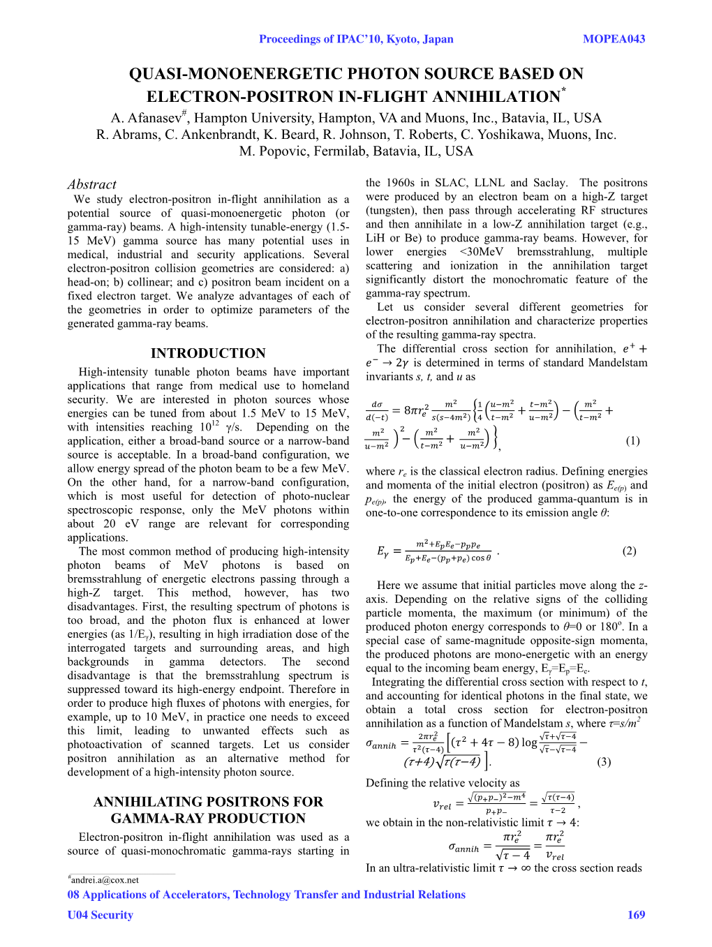 Quasi-Monoenergetic Photon Source Based on Electron-Positron In-Flight Annihilation* A