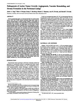 Stroma Formation in the Peritoneal Lining' Janicea