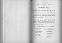 National Society Sons of the American Revolution