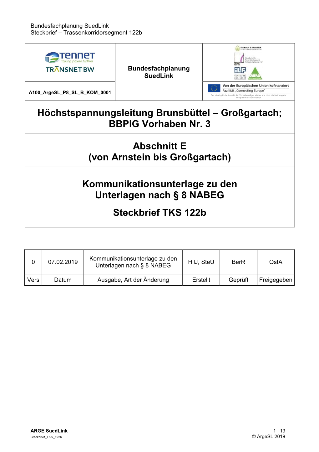BBPIG Vorhaben Nr. 3 Abschnitt E (Von Arnstein Bis Großgartach)