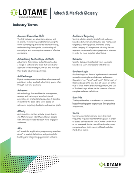 Adtech & Martech Glossary