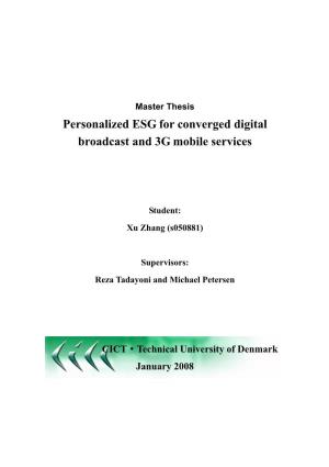 Personalized ESG for Converged Digital Broadcast and 3G Mobile Services