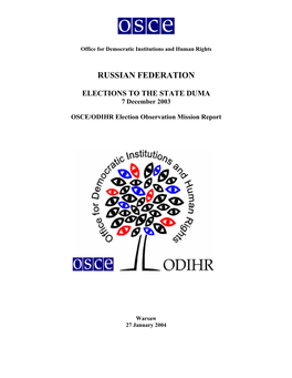 Russia: Election Observation Mission Report, Elections to the State Duma