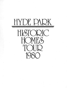 1980 Historic Hyde Park Homes Tour