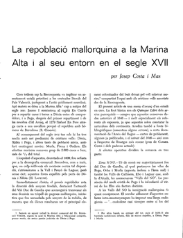 La Repoblació Mallorquina a La Marina