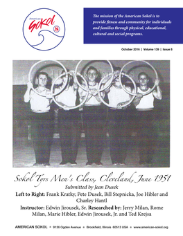 Sokol Tyrs Men's Class, Cleveland, June 1951