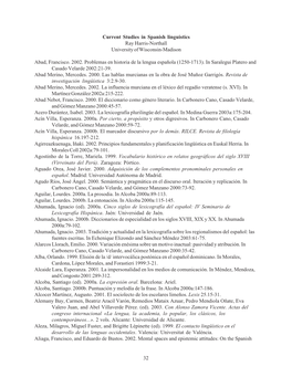 32 Current Studies in Spanish Linguistics Ray Harris-Northall