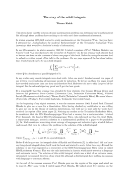 The Story of the N-Fold Integrals