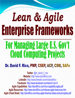 For Managing Large U.S. Gov't Cloud Computing Projects