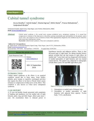 Cubital Tunnel Syndrome L Tunnel Syndrome