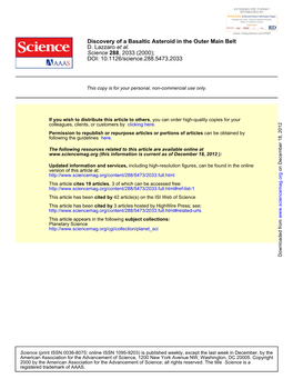 Discovery of a Basaltic Asteroid in the Outer Main Belt D