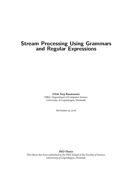 Thesis This Thesis Has Been Submitted to the Phd School of the Faculty of Science, University of Copenhagen, Denmark