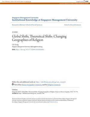 Global Shifts, Theoretical Shifts: Changing Geographies of Religion