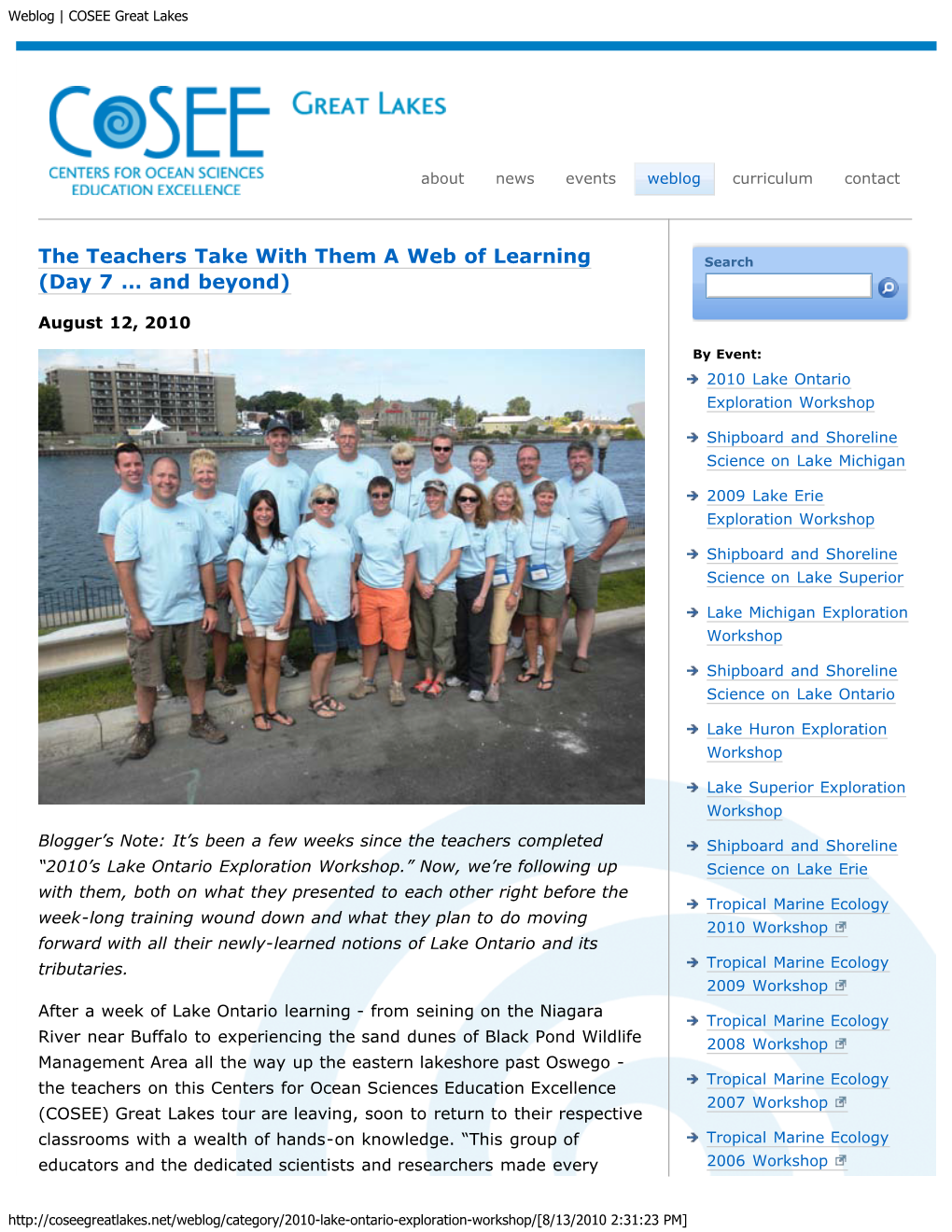 Weblog | COSEE Great Lakes