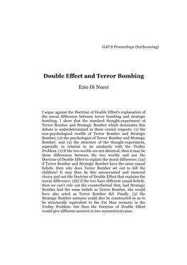 Double Effect and Terror Bombing