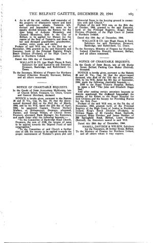 The Belfast Gazette, December 29, 1944 285