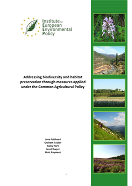 Addressing Biodiversity and Habitat Preservation Through Measures Applied Under the Common Agricultural Policy