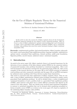 On the Use of Elliptic Regularity Theory for the Numerical Solution Of