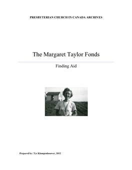 The Margaret Taylor Fonds