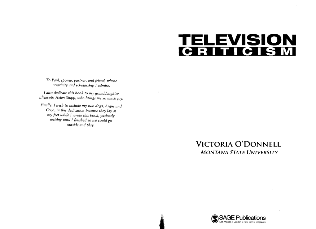 Television Victoria O'donnell