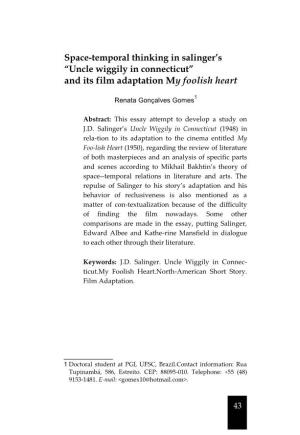 “Uncle Wiggily in Connecticut” and Its Film Adaptation My Foolish Heart