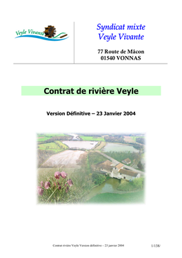 Syndicat Mixte Veyle Vivante Contrat De Rivière Veyle