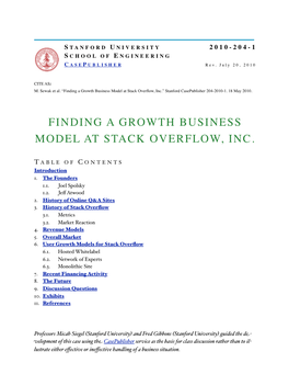 Finding a Growth Business Model at Stackoverflow-Final2