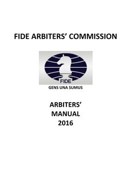 FIDE Arbiters' Commission