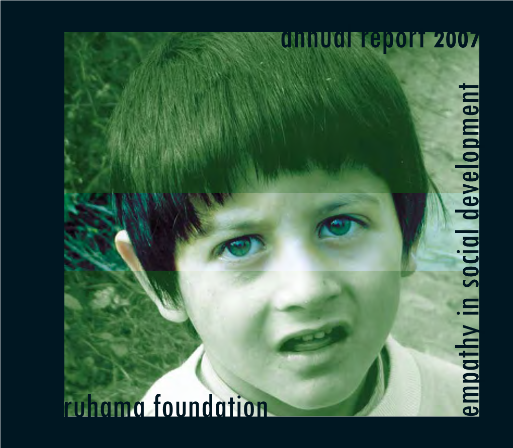 Annual Report 2007 Ruhama Foundation Empathy in Social