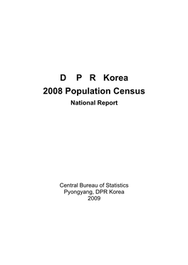 D P R Korea 2008 Population Census
