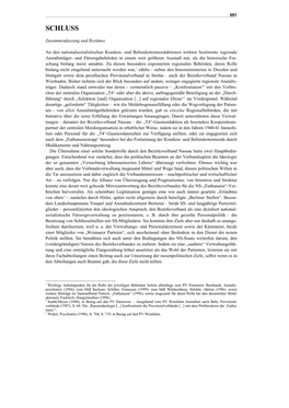 Verwaltung Des Krankenmordes. Der Bezirksverband Nassau Im Nationalsozialismus (Schluss + Anhang; S. 691-788)