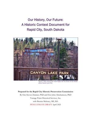 A Historic Context Document for Rapid City, South Dakota