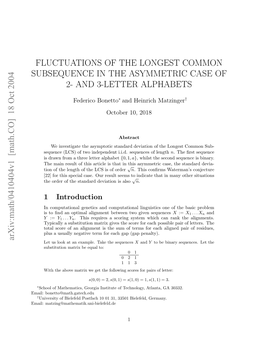 Fluctuations of the Longest Common Subsequence in the Asymmetric