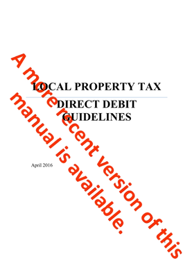 Local Property Tax Direct Debit Guidelines