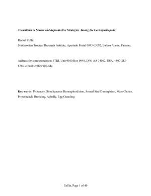 Collin, Page 1 of 40 Transitions in Sexual and Reproductive