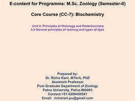 E-Content for Programme: M.Sc. Zoology (Semester-II)