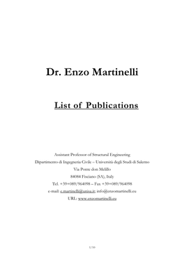 Dr. Enzo Martinelli