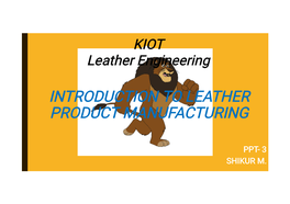 Introduction to Leather Product Manufacturing