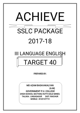 ACHIEVE ENGLISH PASSING PACKAGE.Pdf