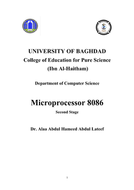 Microprocessor 8086 Second Stage