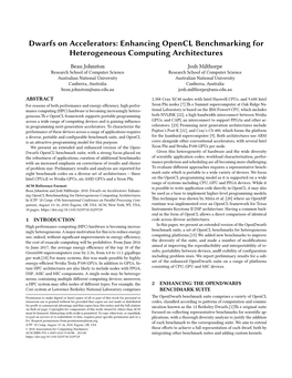 Dwarfs on Accelerators: Enhancing Opencl Benchmarking for Heterogeneous Computing Architectures